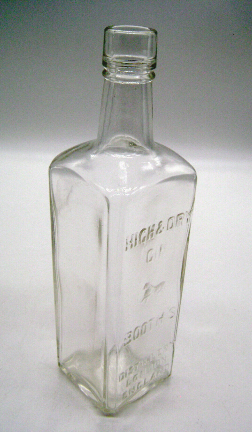 Antique Pre Prohibition Booth\'s High & Dry Embossed  Gin Bottle