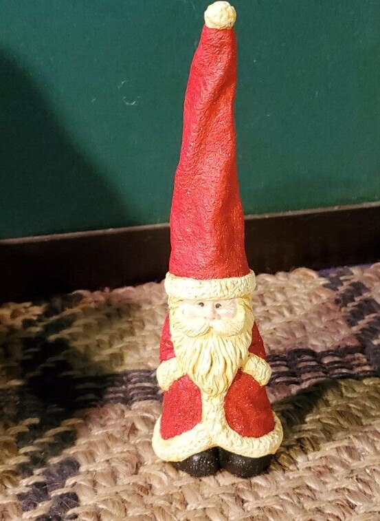 Vintage Christmas Santa Figurine Cone Shaped 7.5” Tall Hat
