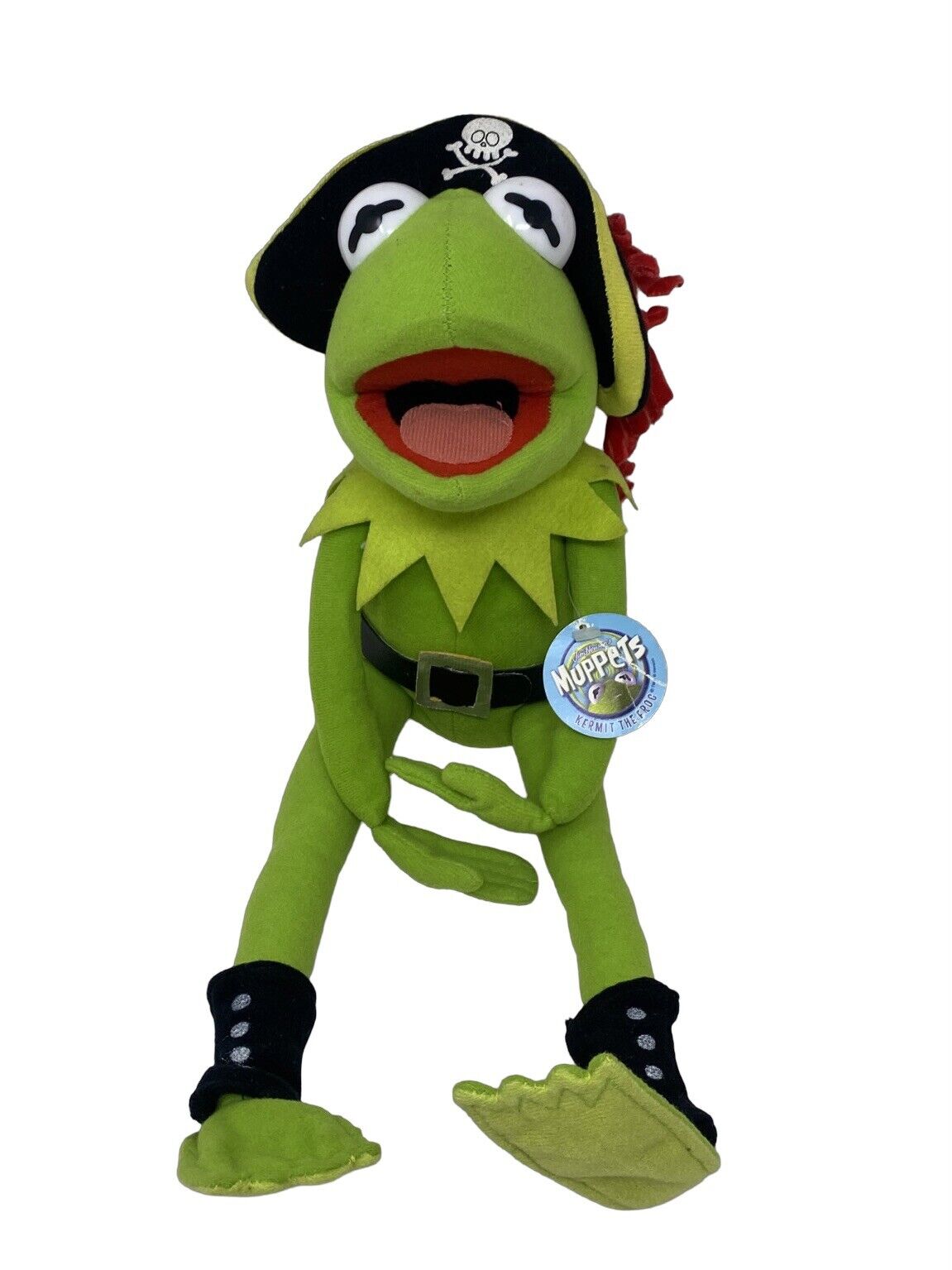 Nanco Vintage The Muppets Kermit The Frog Pirate Costume Posable Plush 10