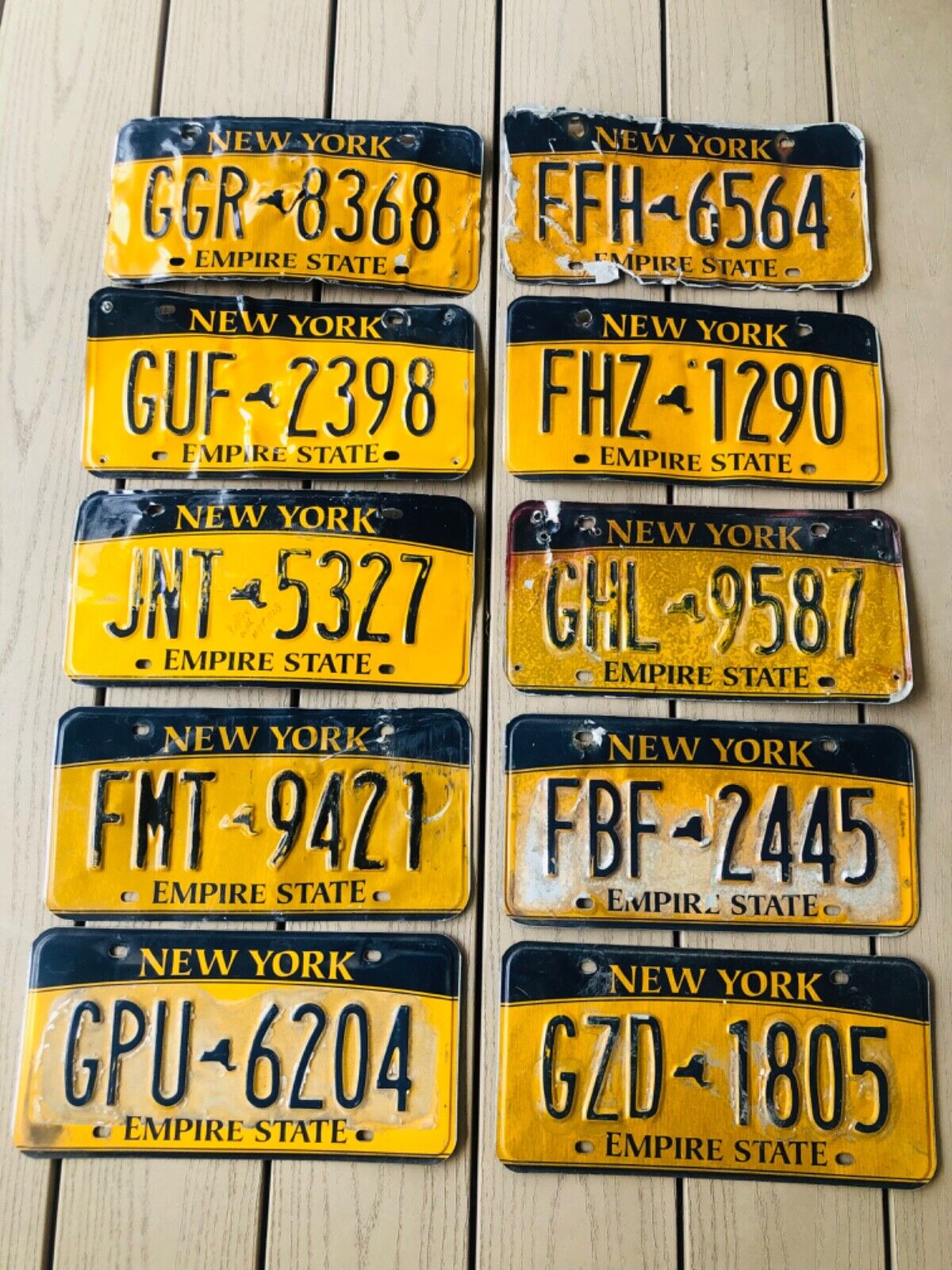 Lot of 10 Vintage Roadkill New York License Plates