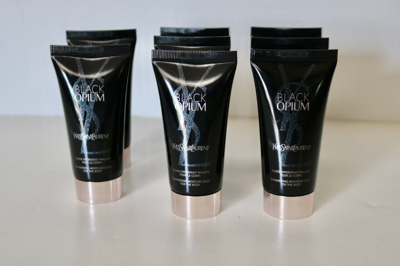 YSL BLACK OPIUM Yves Saint Laurent shimmering moisture fluid  1.6 fl oz   8 pcs