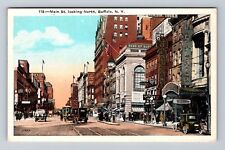 Buffalo NY-New York, Main Street Looking North, Antique Vintage Postcard picture