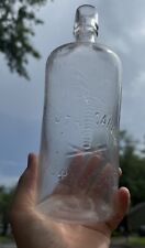 South Carolina Dispensary Bottle Quart Palmetto Tree Whiskey Lip Clear - READ picture