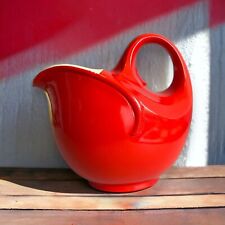 Vintage Hall China Chinese Red Loop Handle Jug 1233 Art Deco Made in USA picture