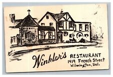 Vintage 1960's Advertising Postcard Winkler's Restaurant Wilmington Delaware picture