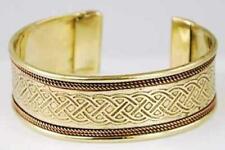 Celtic Knot Engraved Copper & Brass Bracelet picture