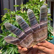 3.12LB Natural Colored fluorite Multi pointed obelisk crystal aura healing picture