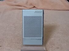 SONY ICR-9 AM Receiver Thin With Case Pocket size Silver Vintage Working picture