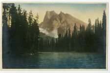 Mt. Burgess Emerald Lake Yoho Park BC Vintage Original Hand Painted Photo picture