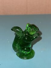 Vintage Green Glass Squirrel ￼Figurine picture