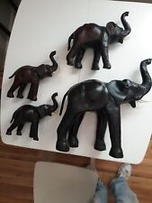 4 Vintage Leather Elephant LARGE (20