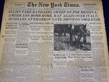 1943 AUG 14 NEW YORK TIMES - ALLIES TAKE RANDAZZO SWEEP ON FOR MESSINA - NT 1048 picture