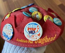 Vintage Felt Beanie Archie Club Jughead Pinback Button Collection Hat picture