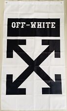 OFF WHITE OFF-WHITE FLAG BANNER DRAPEAU MAN CAVE GARAGE picture