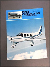 1978 Piper Cherokee Six Airplane Aircraft Vintage Sales Brochure Catalog picture