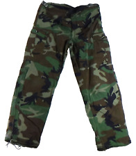 Military Woodland Camo Overgarment Pants Men's Size Med picture