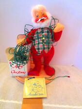 Vintage 1994 9 inch Annalee Dolls Santa with Christmas Lights - Works with Tags picture