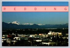 Redding California Aerial View Vintage Unposted Postcard picture