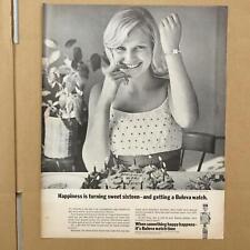1966 Bulova Watch Company Sweet Sixteen Happiness Print Ad 10.5