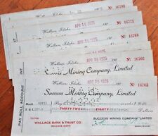 'Success Mining Company, Ltd.' 1920s Checks - 1000+ PIECES picture
