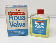 Vintage Williams Aqua Velva Aftershave Vanity Box & Glass Bottle USA MCM Rare picture