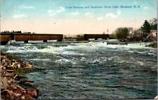 Postcard Twin Bridges and Merrimac River Falls in Hooksett, New Hampshire picture