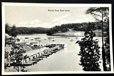 Lake Norris Dam Boat Dock Campbell County Tennessee 1950's Photo Postcard RPPC picture