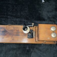 Stromberg Carlson Telephone Antique Oak Wood Hand Crank Wall Mount picture