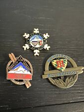 Set Of 3 Vintage US Army Ski School Garmisch Germany Metal/Enamel Pins picture