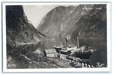 c1930's Steamship Gudvangen Norway Unposted Vintage RPPC Photo Postcard picture