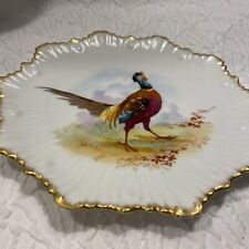 antique limoges france porcelain plate. Pheasant Hand Painted picture