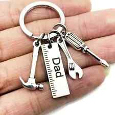 Dad Keychain Tools Wrench Hammer Screwdriver Charms Father's Day with Clip NEW picture