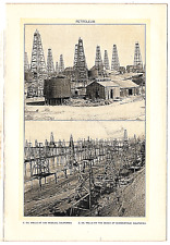 1903 Antique Pictures Petroleum Oil Wells California Dodd Mead 10