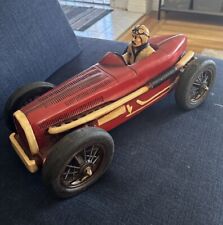 Vintage Classic Large Racing Sport car Bugatti Model Sculpture with Driver picture