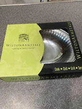 NIB WILTON ARMETALE FLUTES AND PEARL MEDIUM OVAL SERVING BOWL Stamped RWP 272044 picture