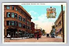 Windsor ON-Ontario Canada, London Street, Drugstore, Antique, Vintage Postcard picture