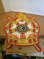 1960s Large Masonic DeMolay Crown Sword Large Jacket Patch Vintage picture