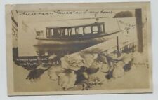 1909 Maple Lake Boat Dock Near Mentor Minnesota Real Photo Postcard RPPC picture
