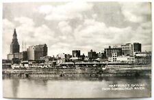 Postcard Hartford CT Skyline from The Connecticut River Lithograph DB UNP picture