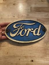 Ford Plaque Sign Cast Iron Plaque Car Truck Auto Patina Gas HOTROD Mustang F150 picture