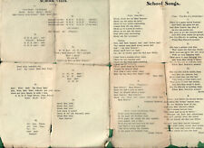 c. 1927 EAST DENVER HIGH SCHOOL SONG & YELL SHEET LYRICS - RARE - 9