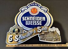 Vintage Schneider-Weisse Beer Brewery Promotional Metal Bar Sign. Excellent Cond picture