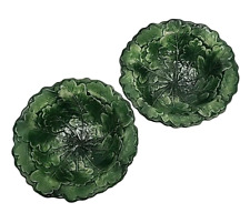2 Vnt Vietri Italian Handmade Bowl Lettuce Cabbage Leaf 7026/18 HandPainted 1995 picture