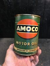 Vintage 1 Qt Amoco Oil Can Great Condition Empty. SA 50 W picture
