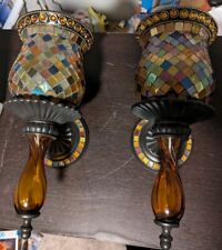Partylite Global Fusion Mosaic Wall Sconce Pair picture