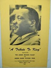 Akron, Ohio NAACP  A Tribute To Martin Luther King Jr  1974 Program picture