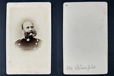 Général Julius von Loewenfeld vintage cdv albums print. Julius Ludwig Wilhelm  picture