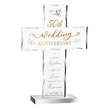 50th Anniversary Wedding Acrylic Standing Cross 50 Year Anniversary for Couple picture