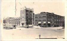 Natrona County High School, Casper, Wyoming Real Photo Postcard 1934 postmark picture