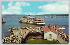 View of Mount Washington Boat-A-Rama Weirs Beach New Hampshire Vintage Postcard picture
